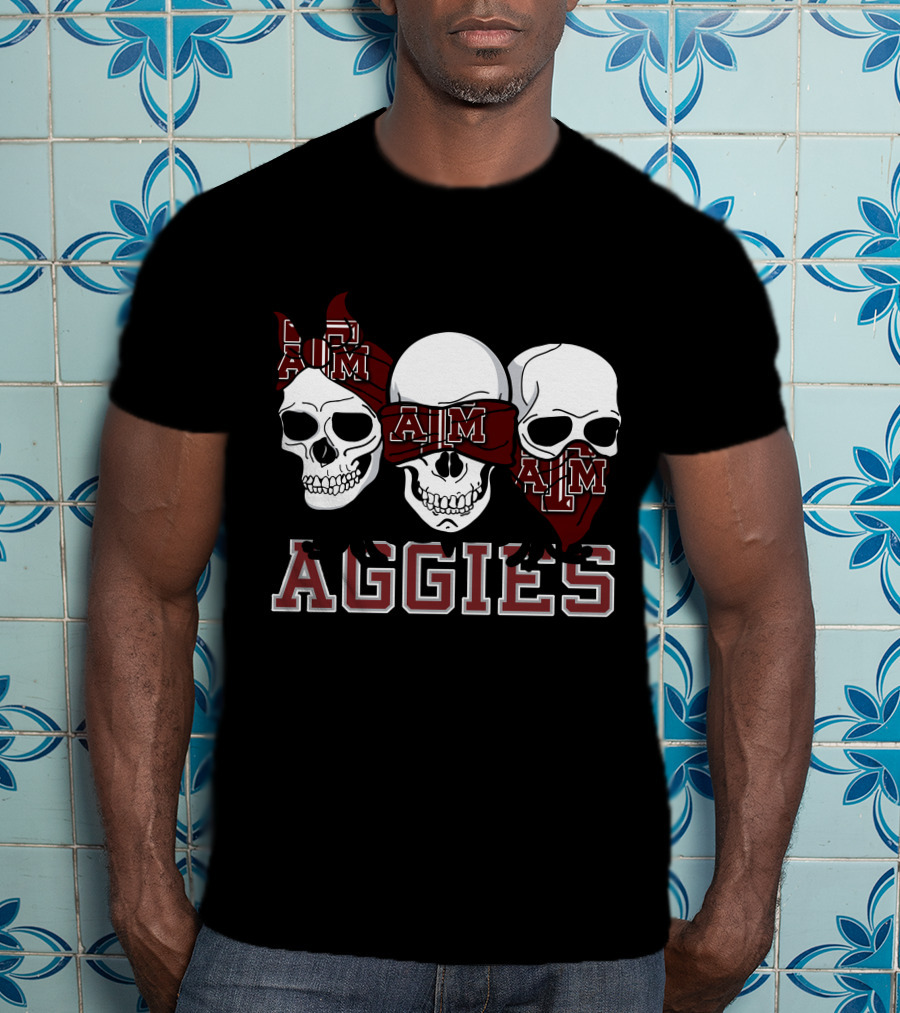 Texas A&M Aggies Skull Trio T-Shirt