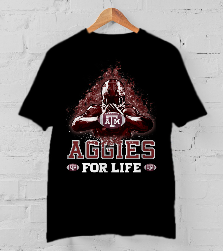 Aggies For Life Texas A&M Football Pride T-Shirt