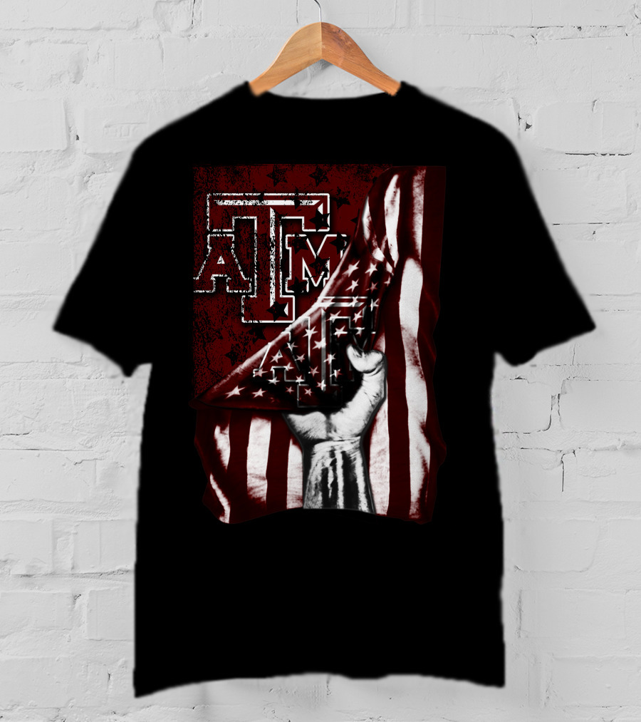 Texas A&M Aggies American Flag T-Shirt