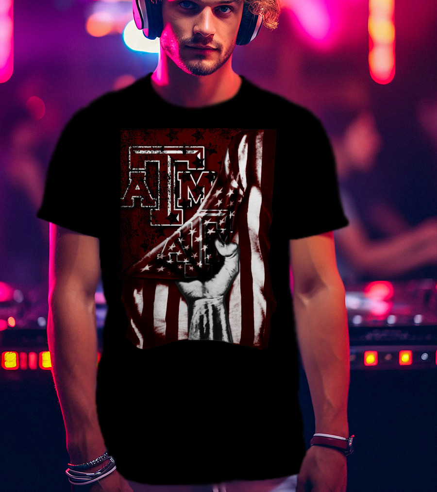 Texas A&M Aggies American Flag T-Shirt