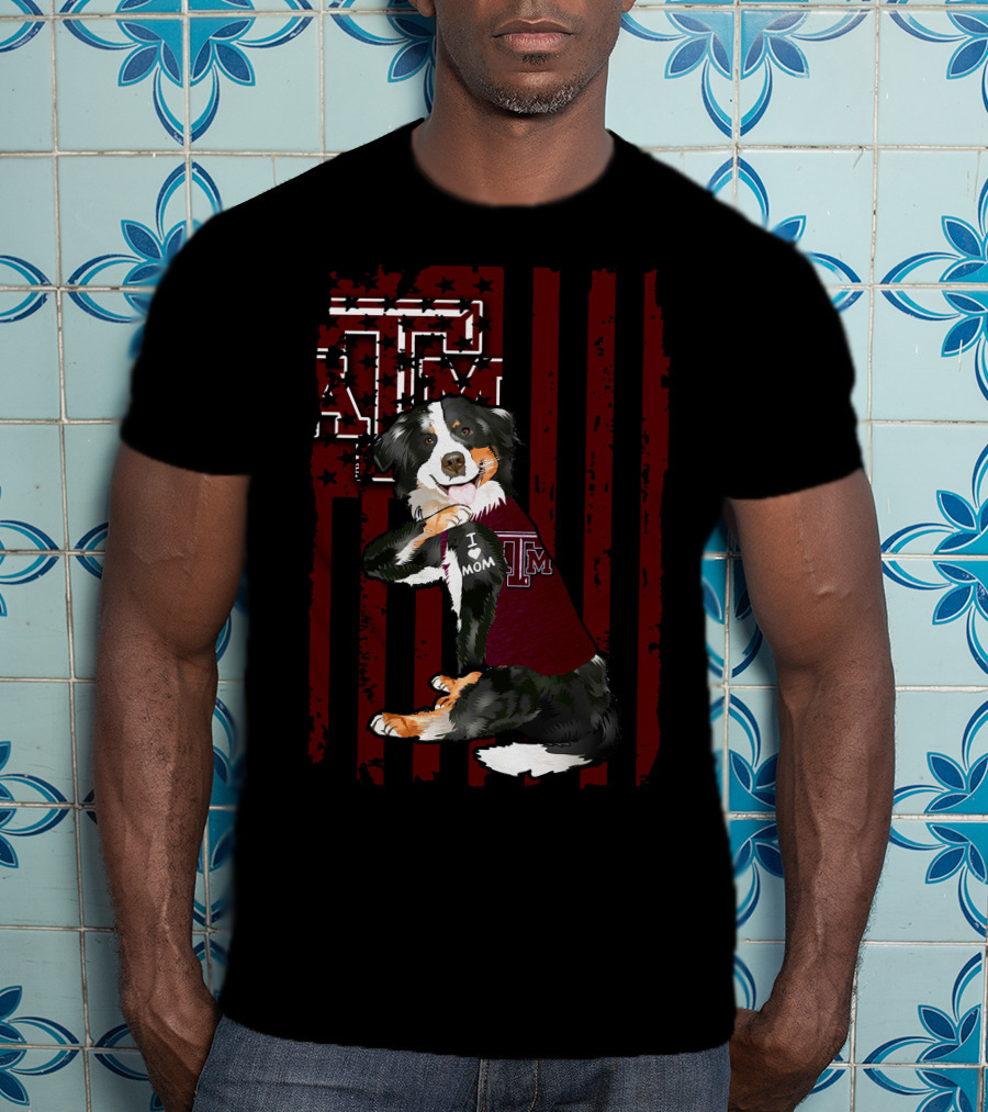 Border Collie I Mom Texas A&M Aggies T-Shirt