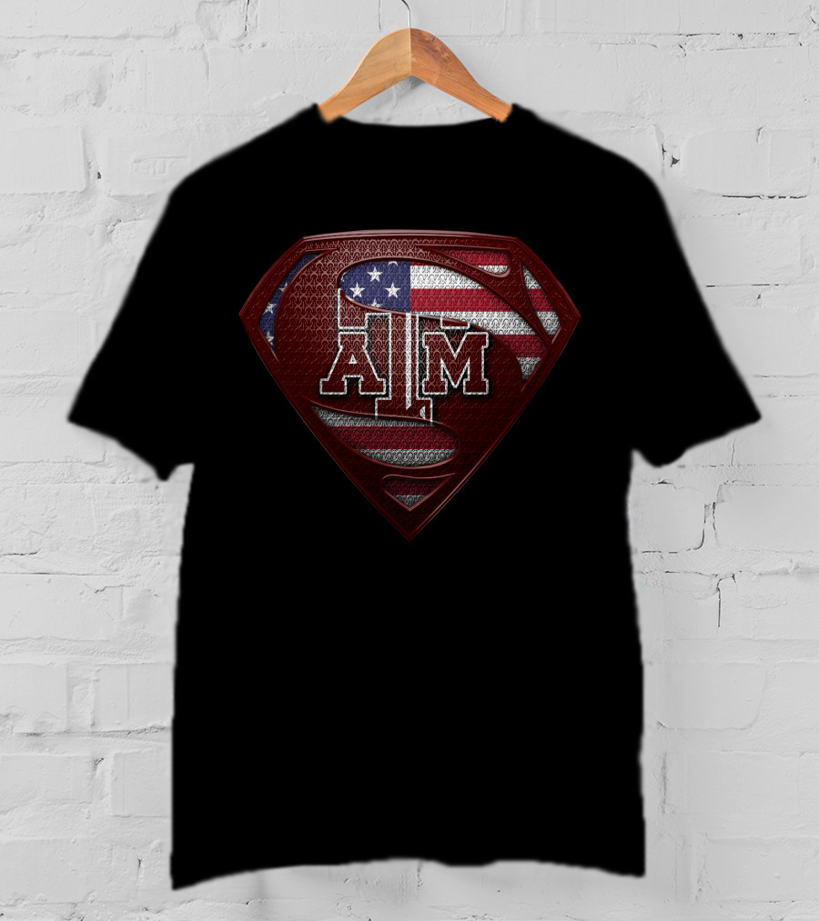 Texas A&M Aggies Super American Flag T-Shirt