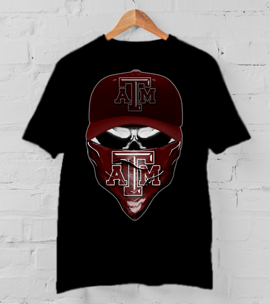 Texas A&M Aggies Skull Bandana Cap T-Shirt