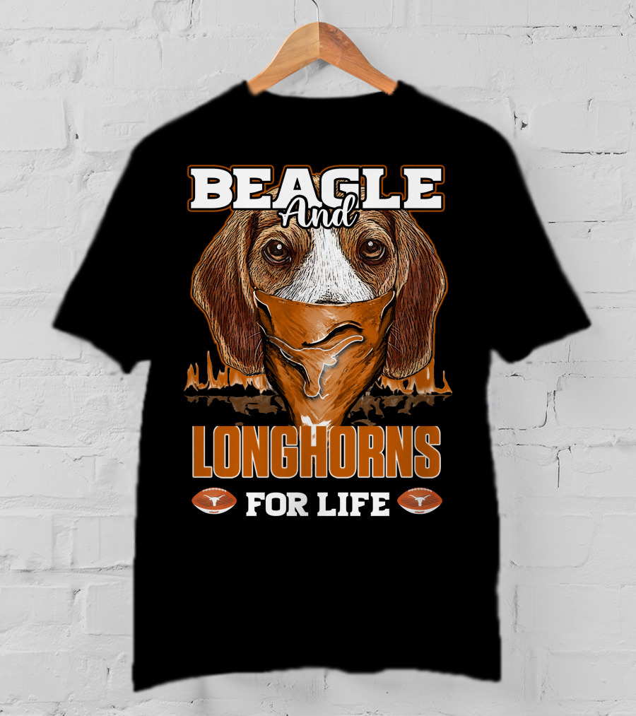 Beagle And Longhorns For Life Texas T-Shirt