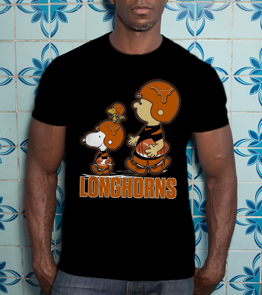 Texas Longhorns Snpfootball Peanuts Football Players T-Shirt