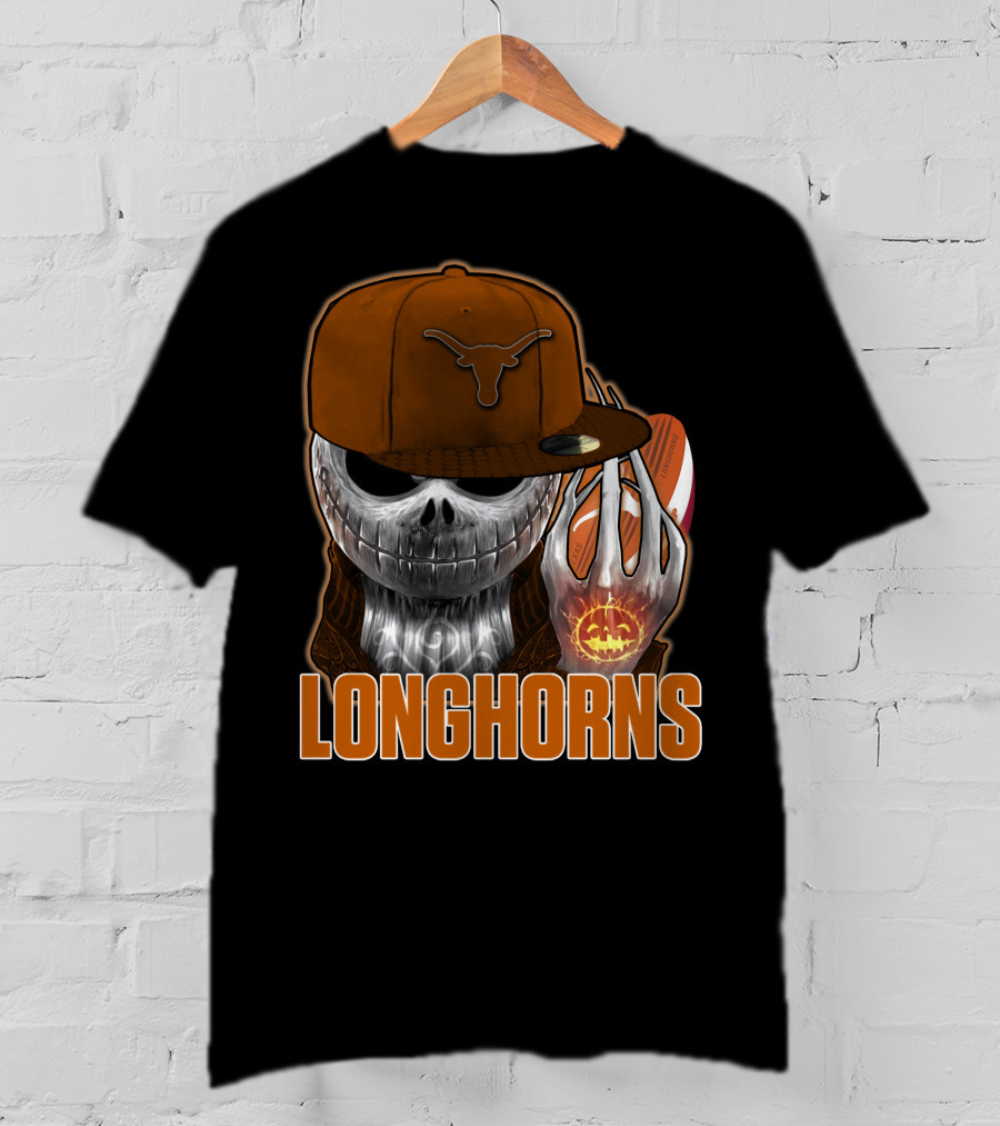 Longhorns Jackskull Football Texas T-Shirt