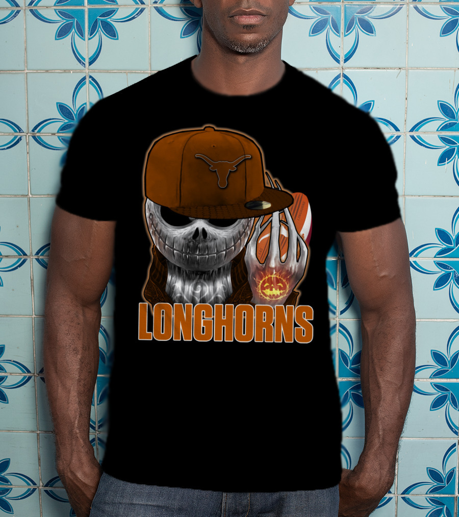 Longhorns Jackskull Football Texas T-Shirt