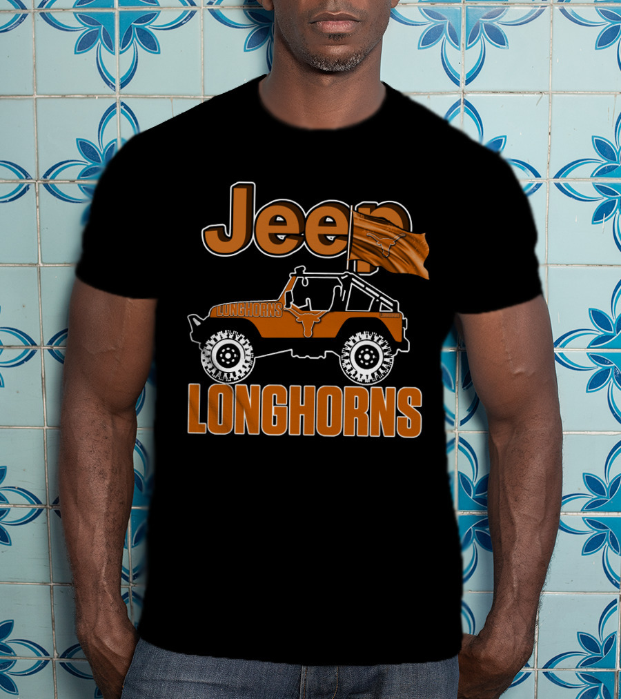 Jeep Longhorns Texas Flag Iconic T-Shirt