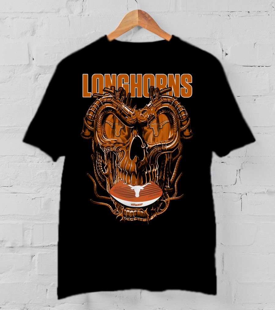 Longhorns Dragonskull Texas Football Fusion T-Shirt