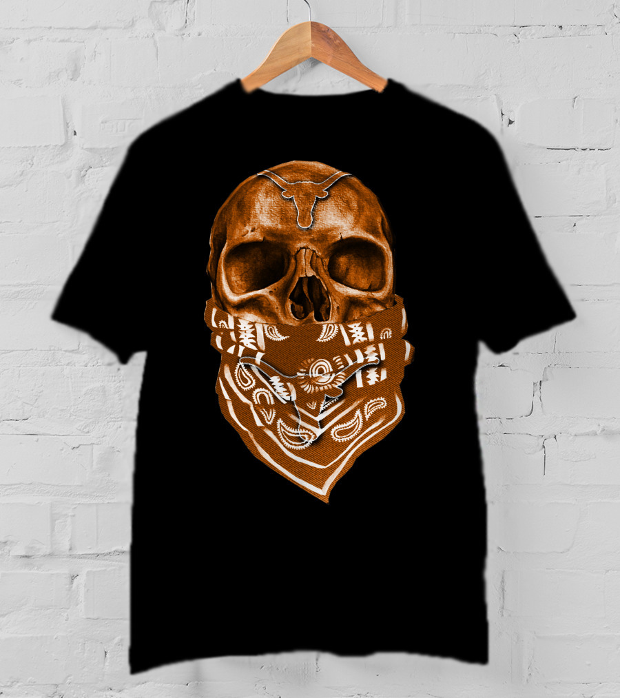 Skull Bandana Texas Longhorns T-Shirt