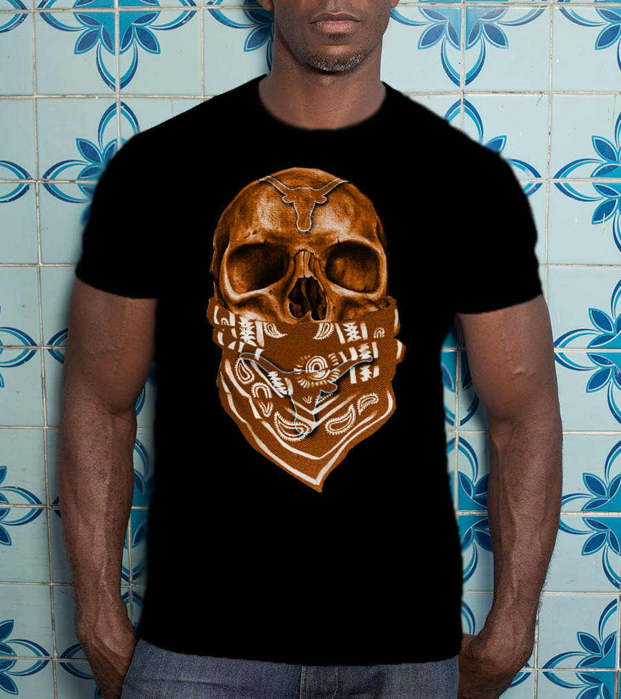 Skull Bandana Texas Longhorns T-Shirt