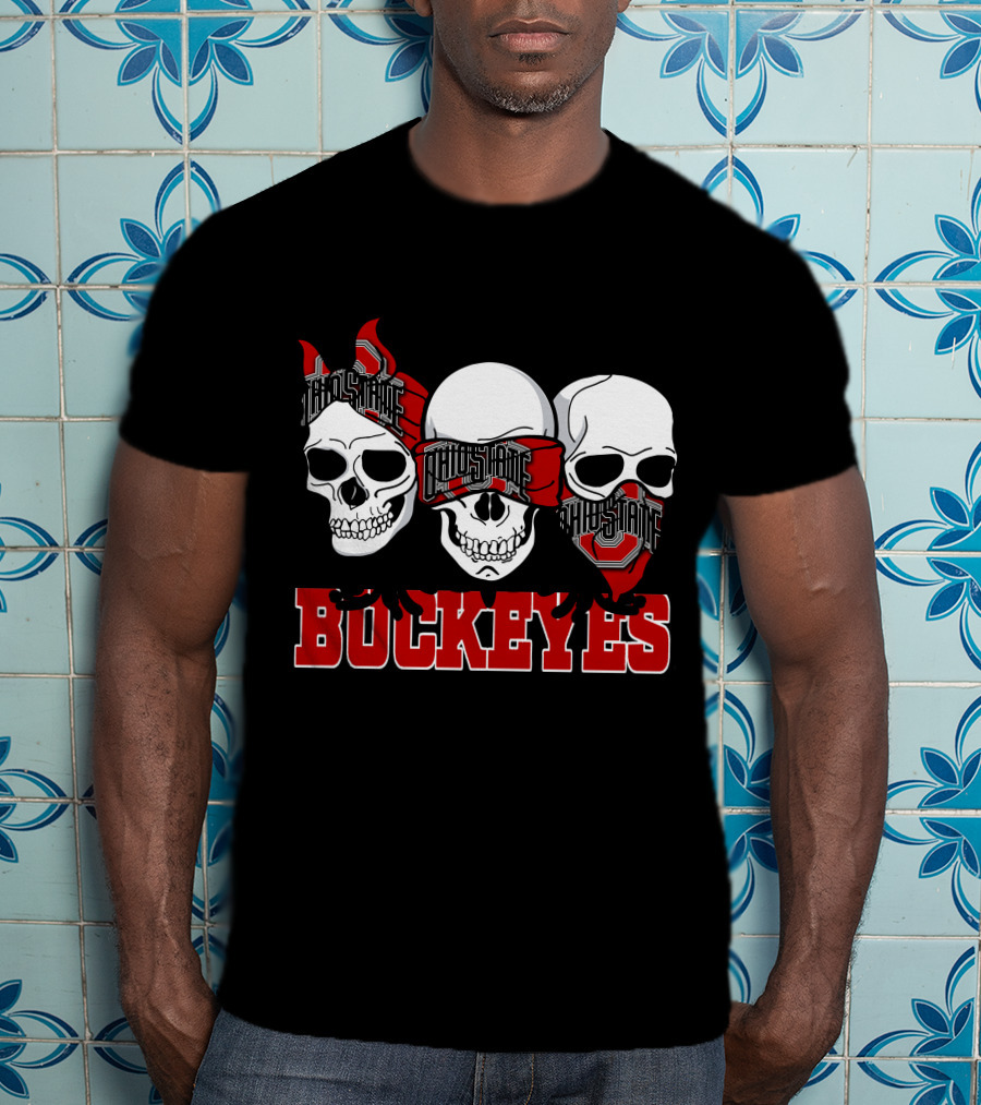 Ohio State Buckeyes Skull Trio T-Shirt