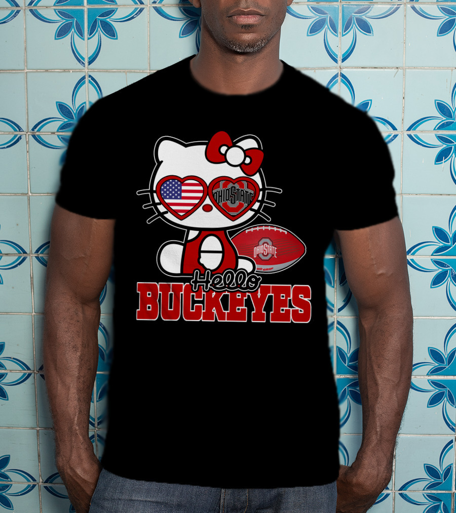 Hello Kitty Ohio State Buckeyes American Football Fan T-Shirt