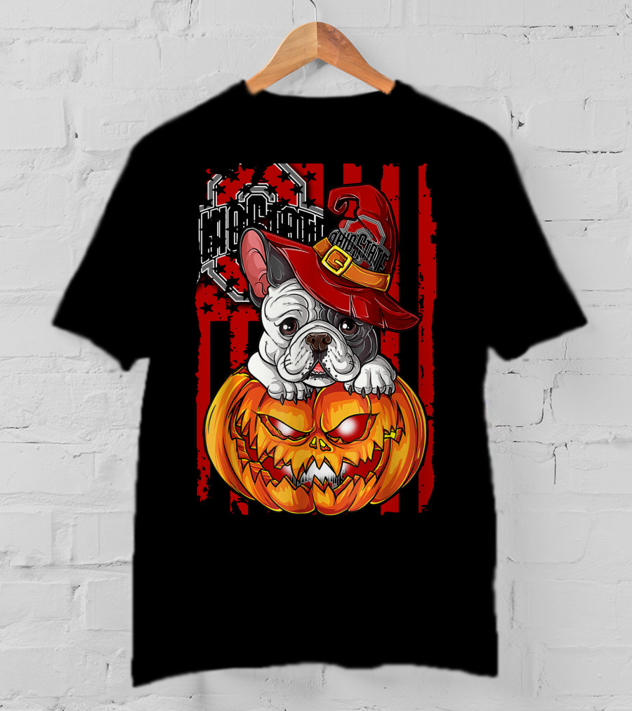 Hlw Bulldog Ohio State Buckeyes Halloween Pumpkin T-Shirt