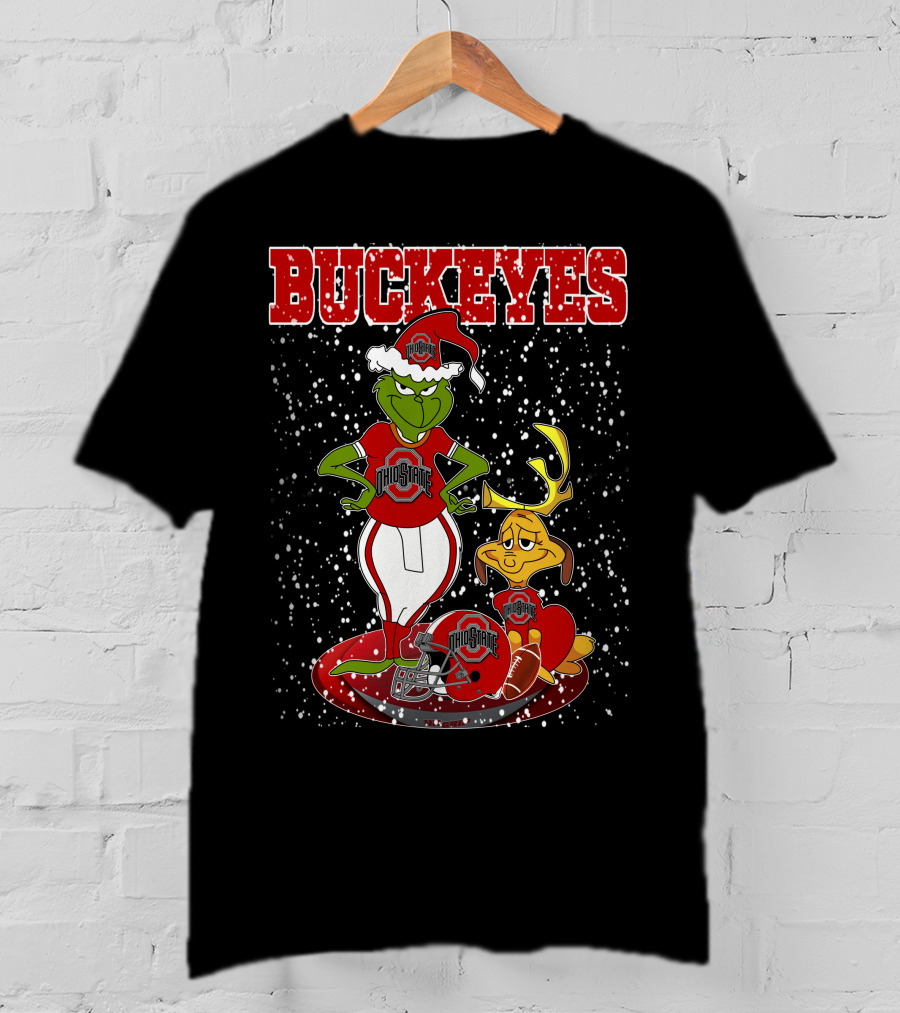 Buckeyes Grinch Ohio State Christmas Athletes T-Shirt