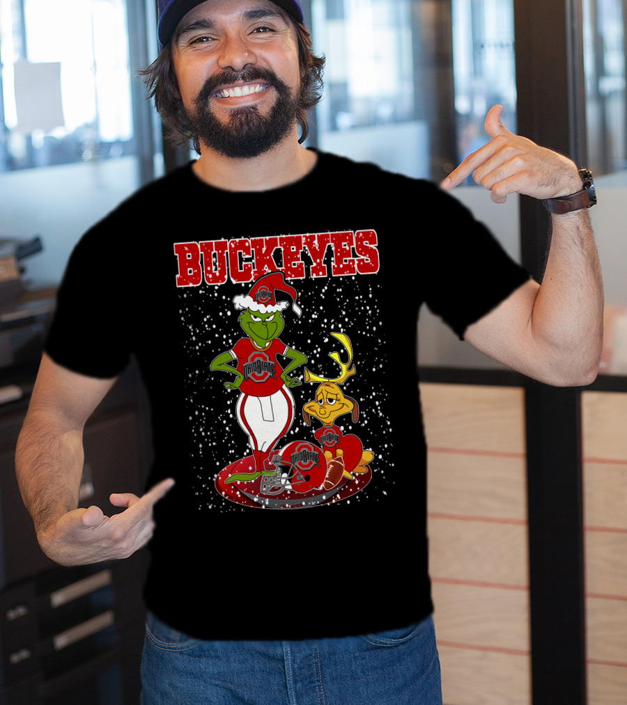 Buckeyes Grinch Ohio State Christmas Athletes T-Shirt