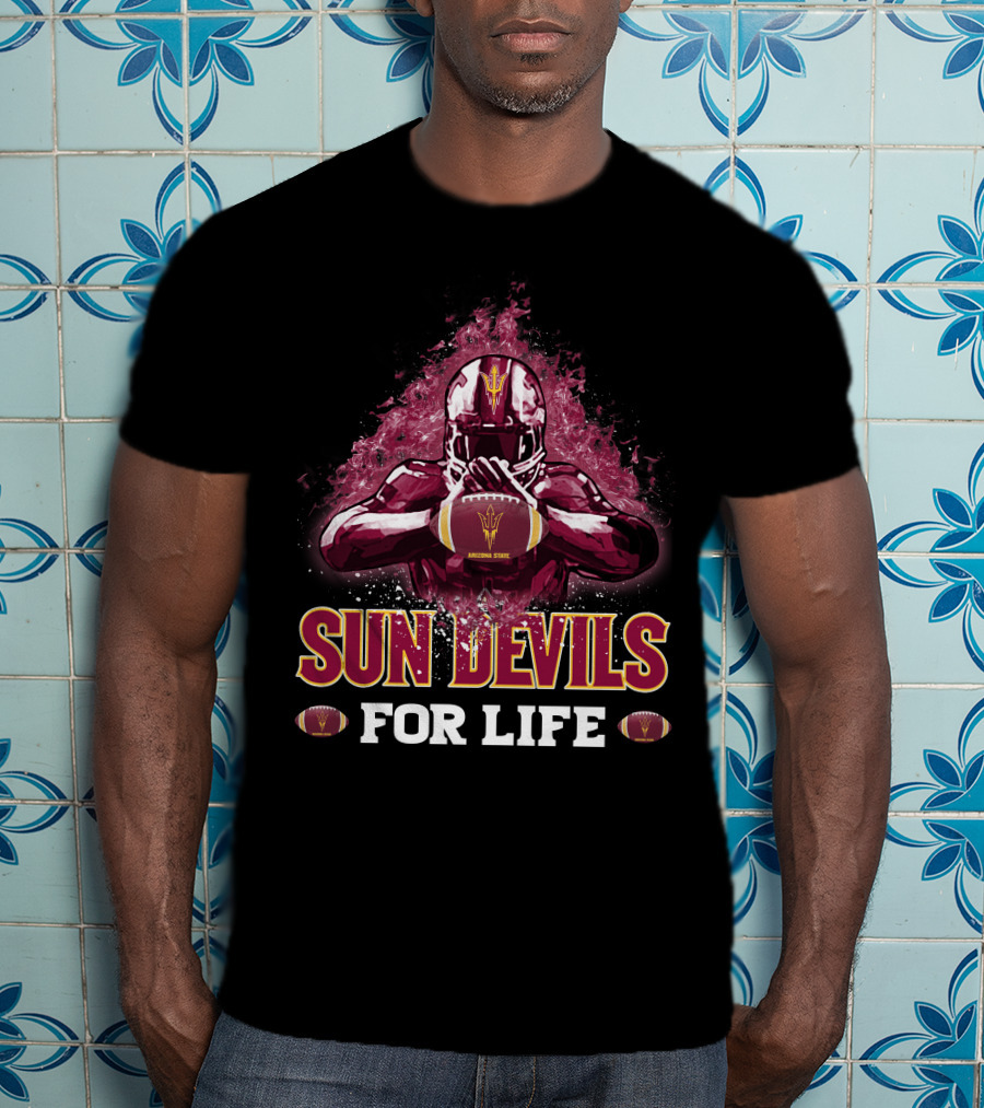 Sun Devils For Life Arizona State Football T-Shirt