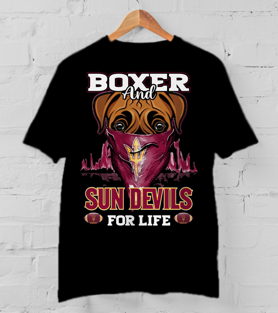 Boxer And Sun Devils For Life T-Shirt