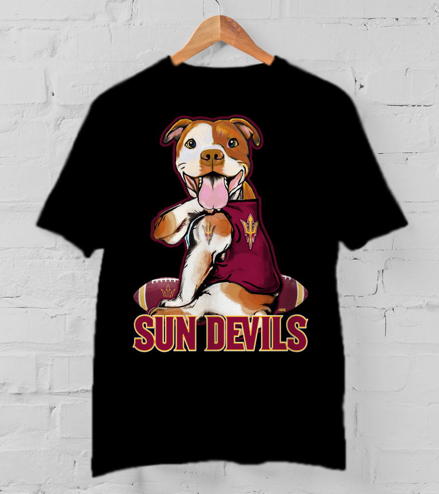 Pitbull Sun Devils Football Mascot T-Shirt