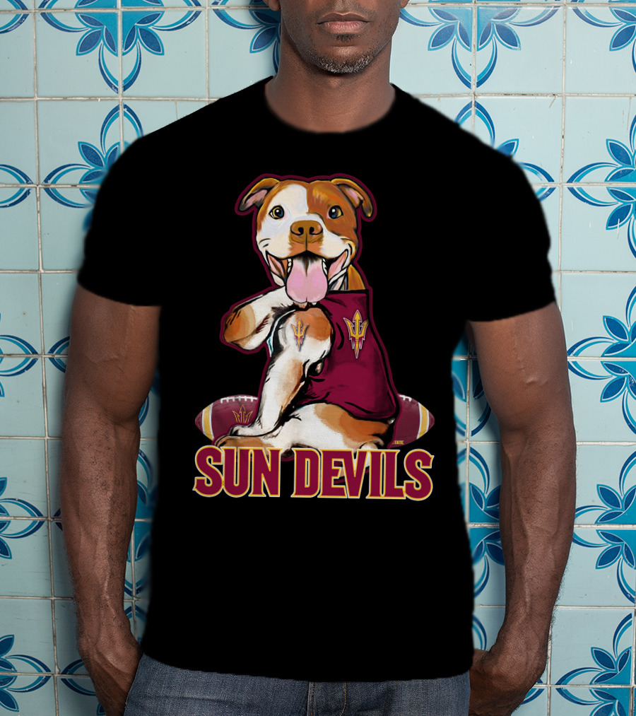 Pitbull Sun Devils Football Mascot T-Shirt