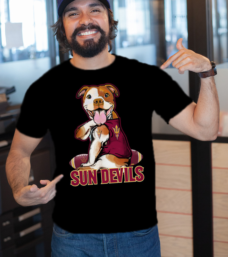 Pitbull Sun Devils Football Mascot T-Shirt