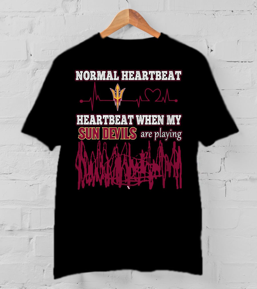 Normal Heartbeat Heartbeat When My Sun Devils Are Playing T-Shirt