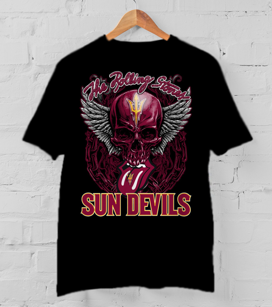 The Rolling Stones Sun Devils Skull With Wings And Tongue T-Shirt