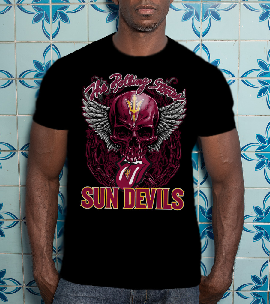 The Rolling Stones Sun Devils Skull With Wings And Tongue T-Shirt