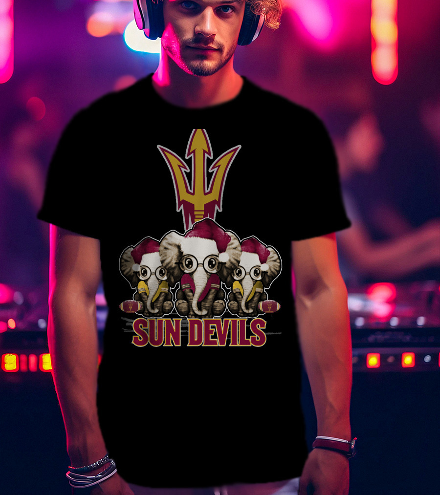 Sun Devils Elephants Christmas T-Shirt