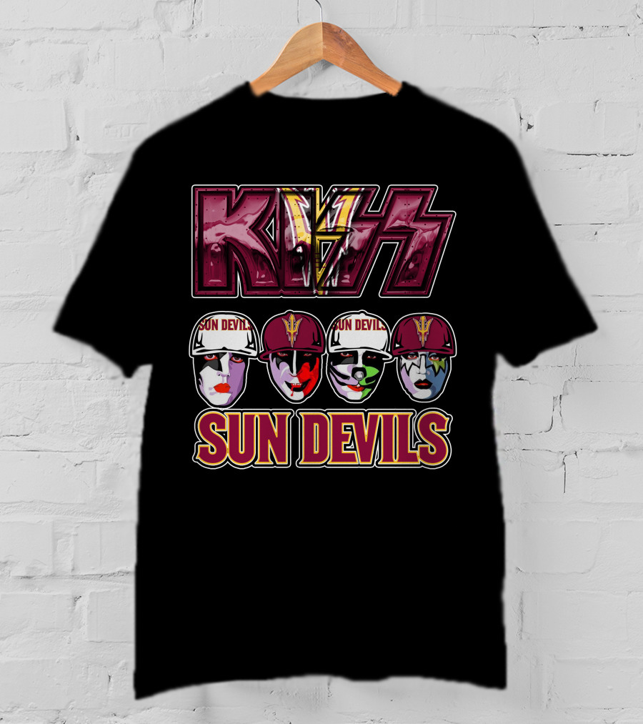 KISS Sun Devils Facepaint Caps T-Shirt
