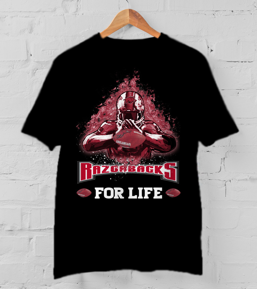 Razorbacks Arkansas Football For Life T-Shirt
