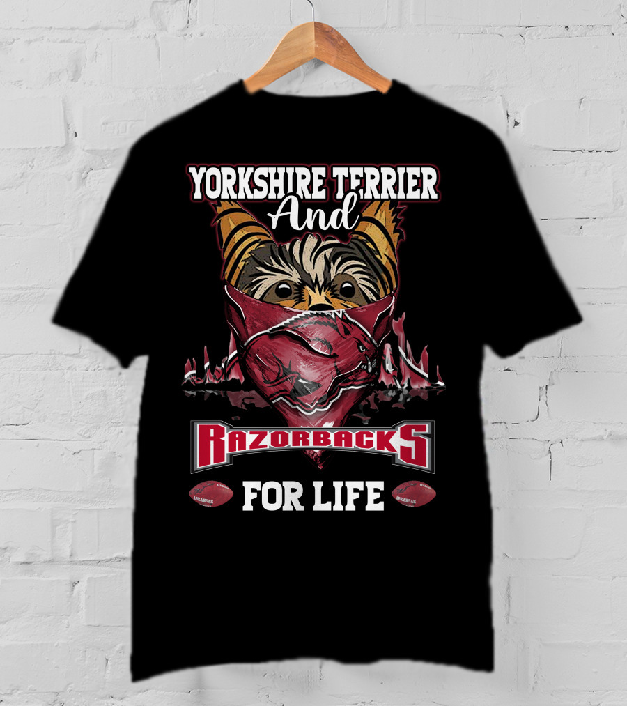 Yorkshire Terrier And Razorbacks For Life T-Shirt