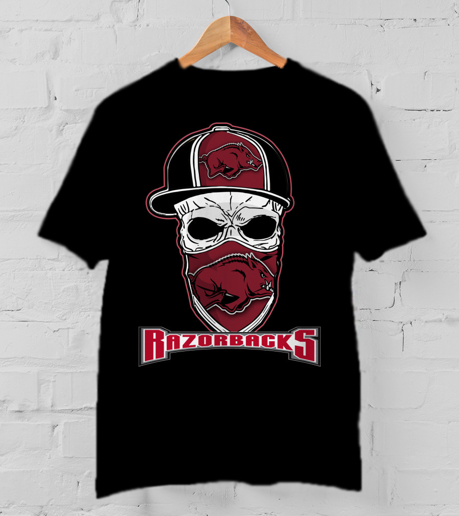 Skull Hat Razorbacks Razorback T-Shirt