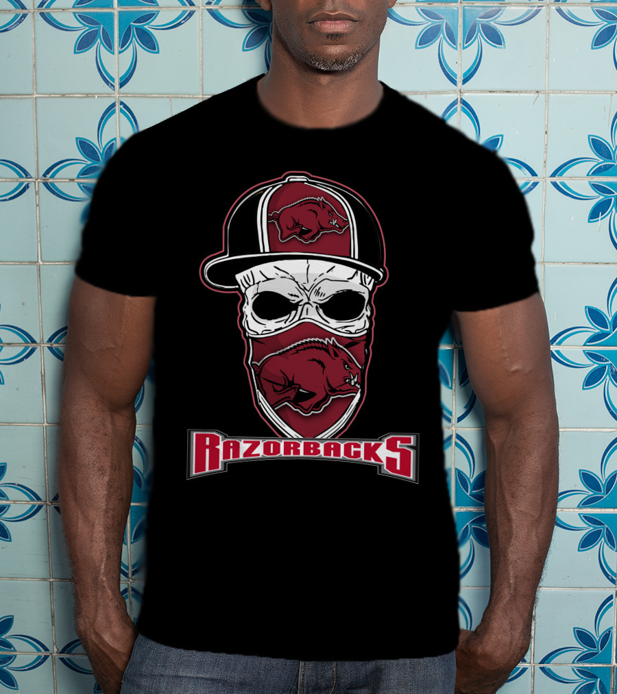 Skull Hat Razorbacks Razorback T-Shirt