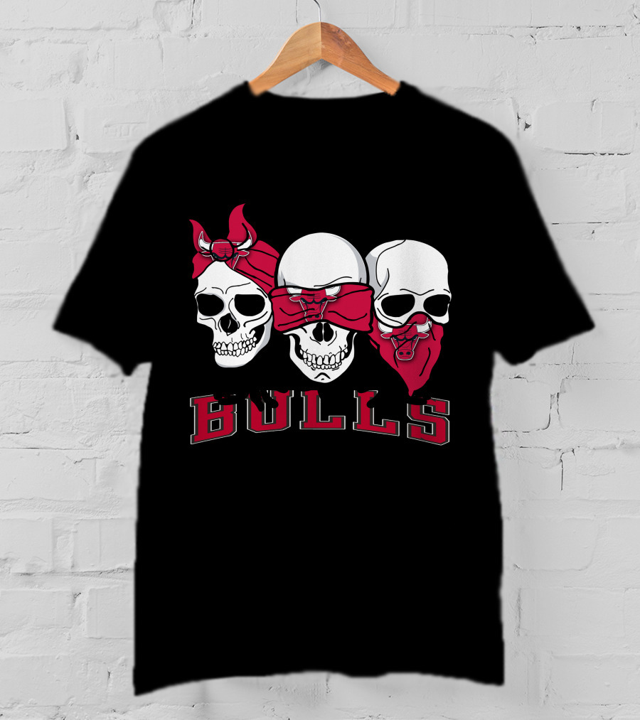 3 Skull Bulls Bandana Trio T-Shirt