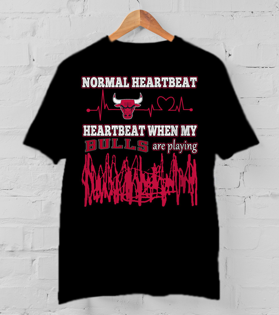 Normal Heartbeat Heartbeat When My Bulls Are Playing T-Shirt