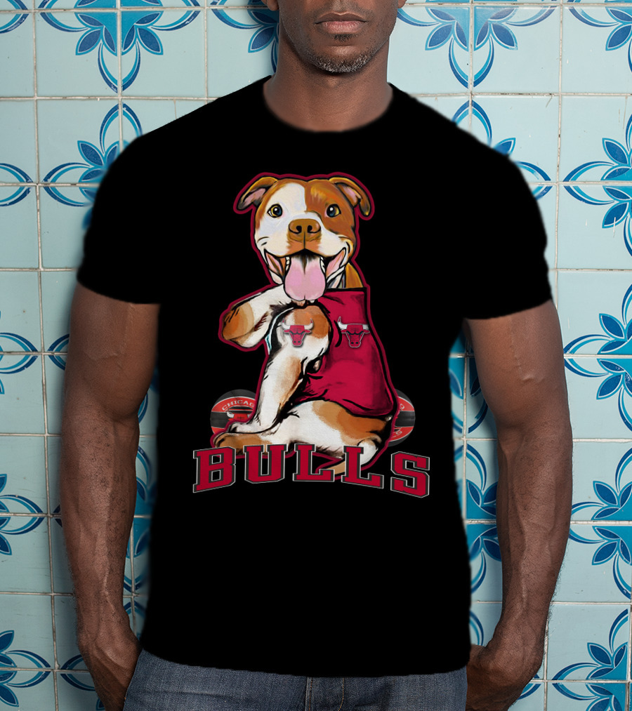 Pittbull Chicago Bulls Basketball Mascot T-Shirt