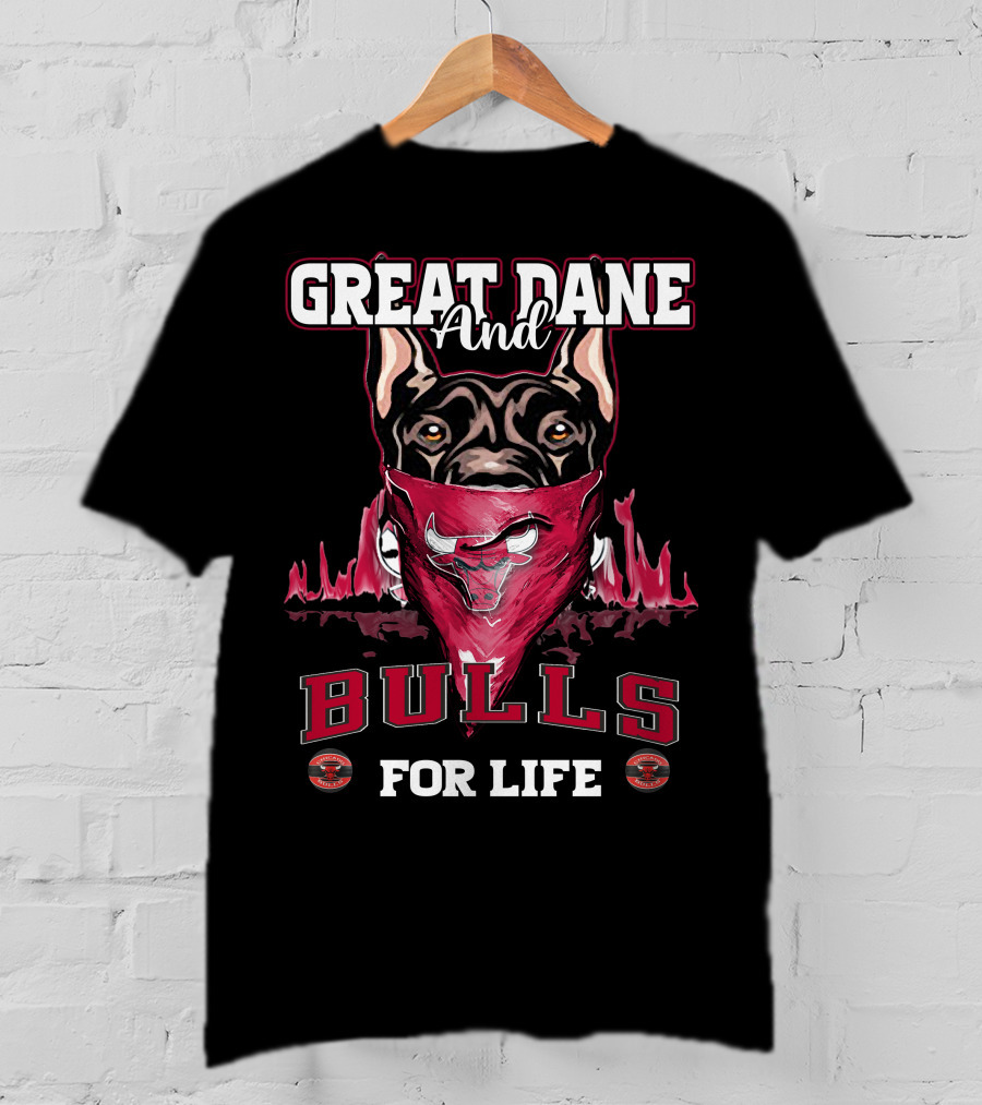 Great Dane And Bulls For Life T-Shirt