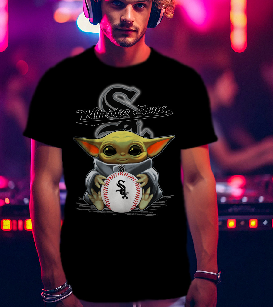 White Sox Yoda Baseball Sox Logo Star Wars Crossover T-Shirt