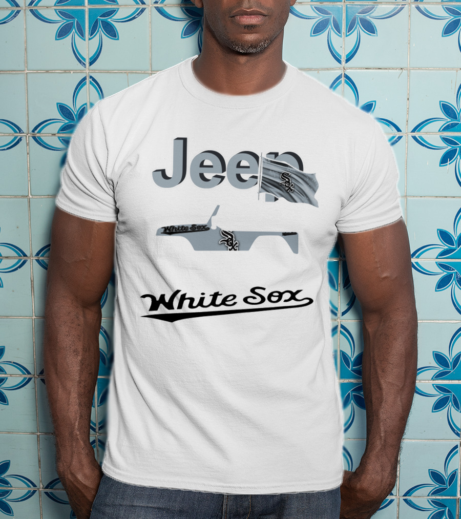 Jeep White Sox Chicago Flag Adventure T-Shirt