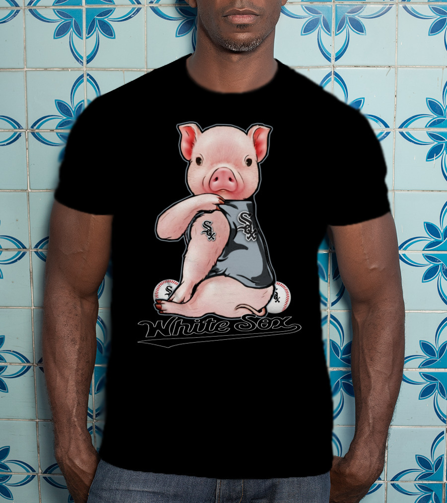 Pig White Sox Baseball Apparel Chicago T-Shirt