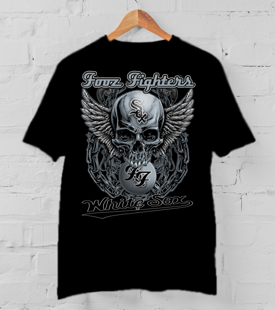 Foo Fighters Chicago White Sox Skull Wings T-Shirt
