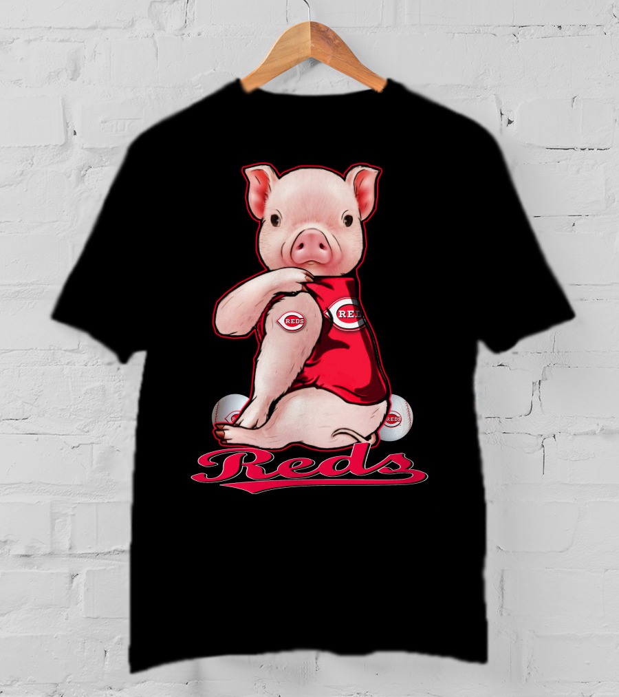Cincinnati Reds Pig Baseball T-Shirt
