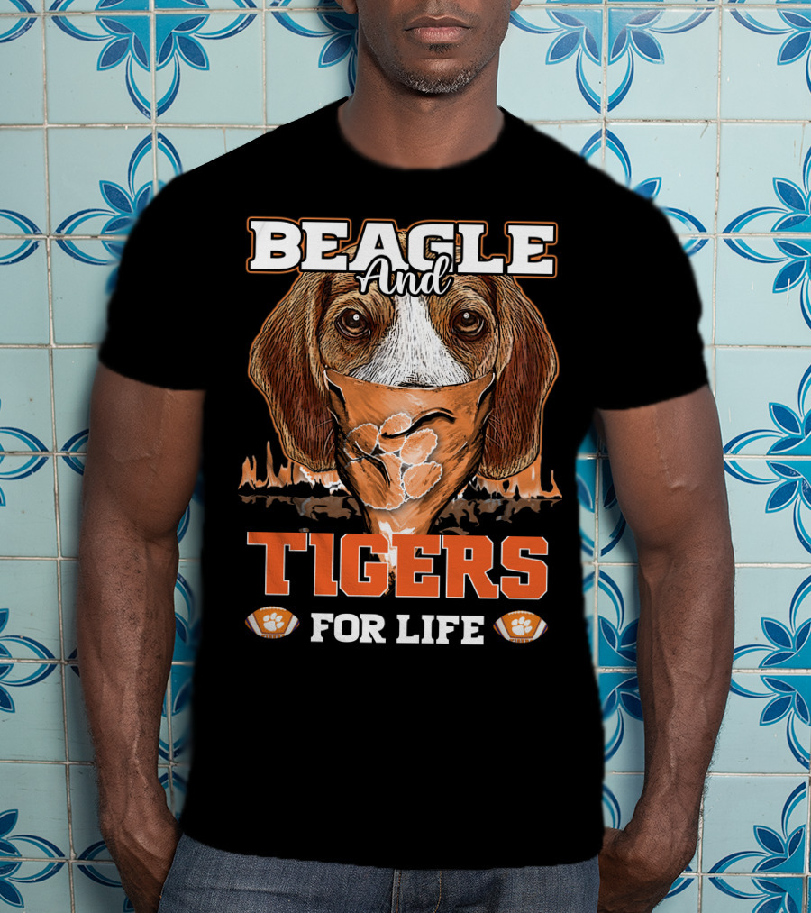 Beagle And Tigers For Life Clemson T-Shirt