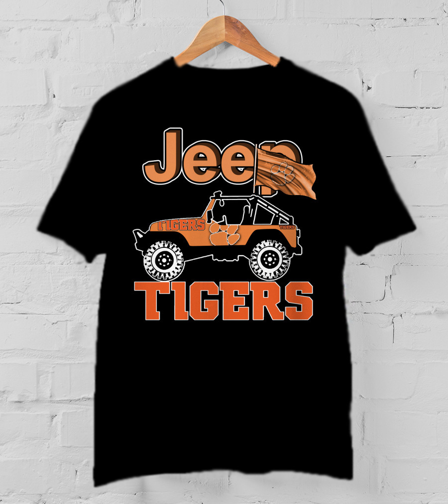 Jeep Clemson Tigers Flag Vehicle T-Shirt