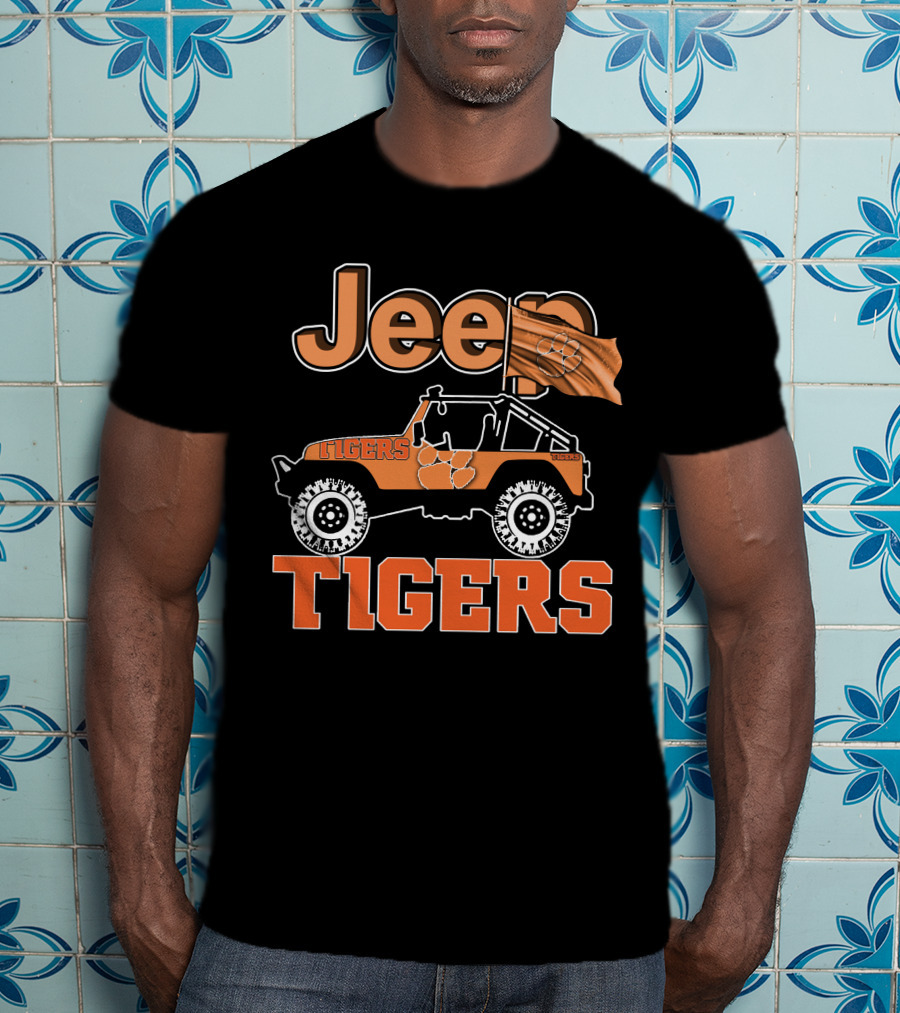 Jeep Clemson Tigers Flag Vehicle T-Shirt