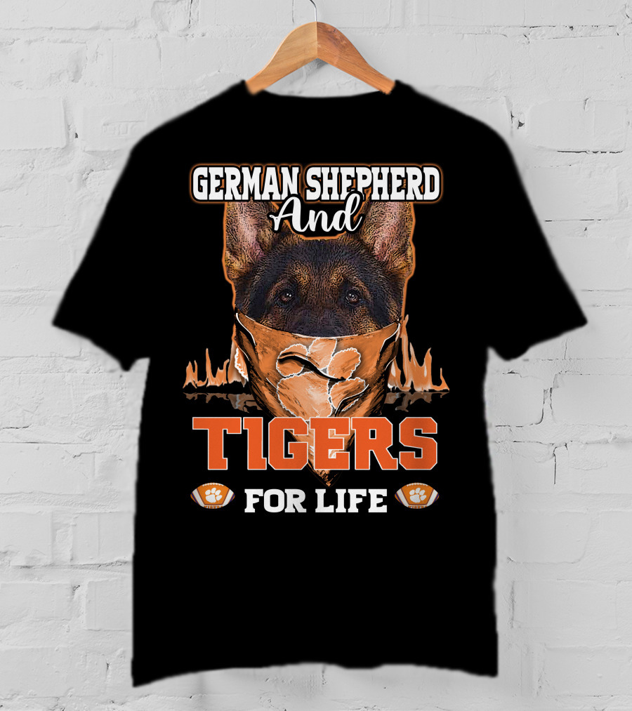 German Shepherd And Tigers For Life T-Shirt