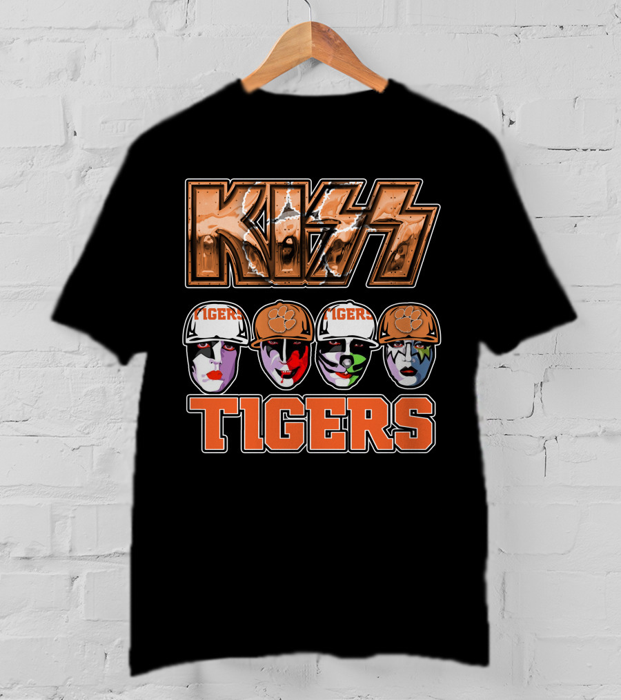 KISS Clemson Tigers Face Paint Iconic T-Shirt