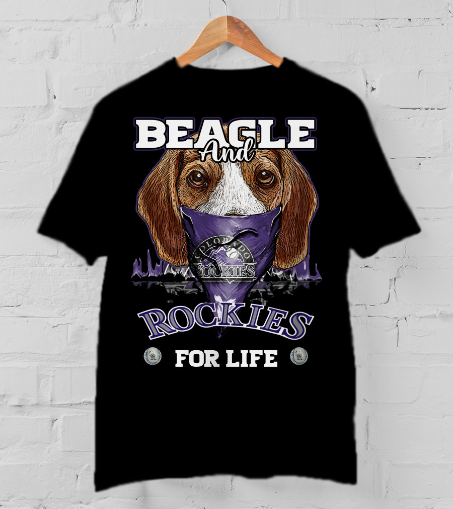 Beagle And Colorado Rockies For Life T-Shirt