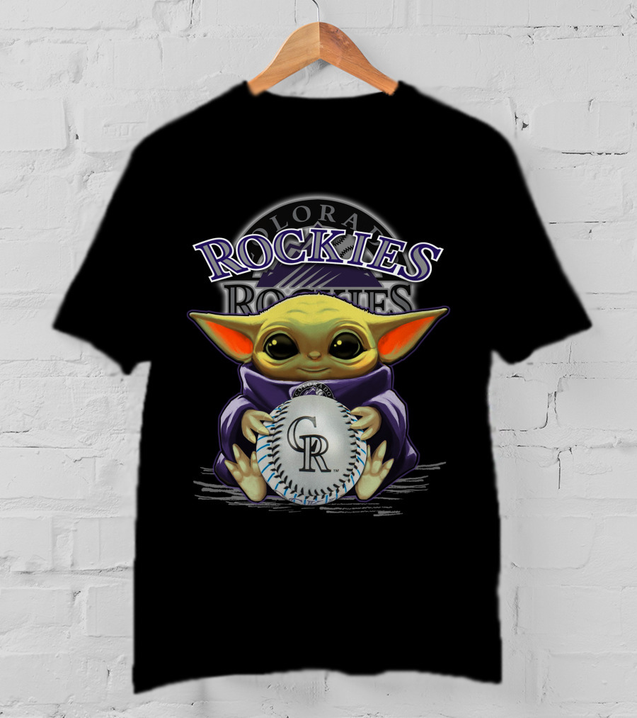 Colorado Rockies Yoda With Baseball T-Shirt